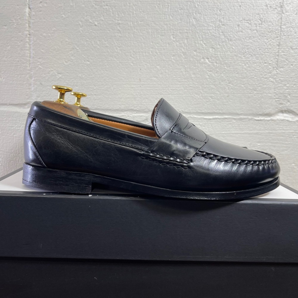 Allen Edmonds Cavanaugh 39860 Black Leather Penny Loafer Dress Shoes Mens 10 3E